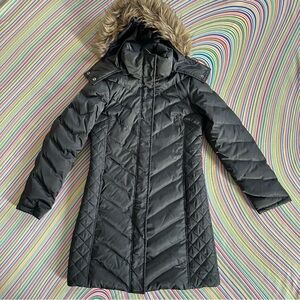 KENNETH COLE• Quilted Faux Fur Hood Heavyweight Puffer Coat • xs